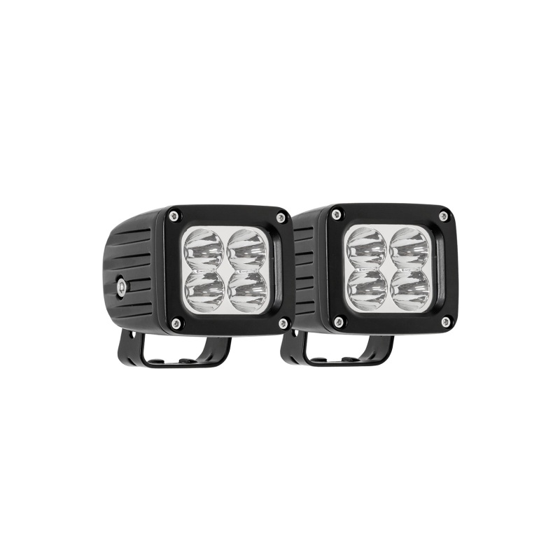 Westin Quadrant LED Auxiliary Light 3 inch x 2.5 inch Flood w/5W Cree (Set of 2) - Black thumbnail 2