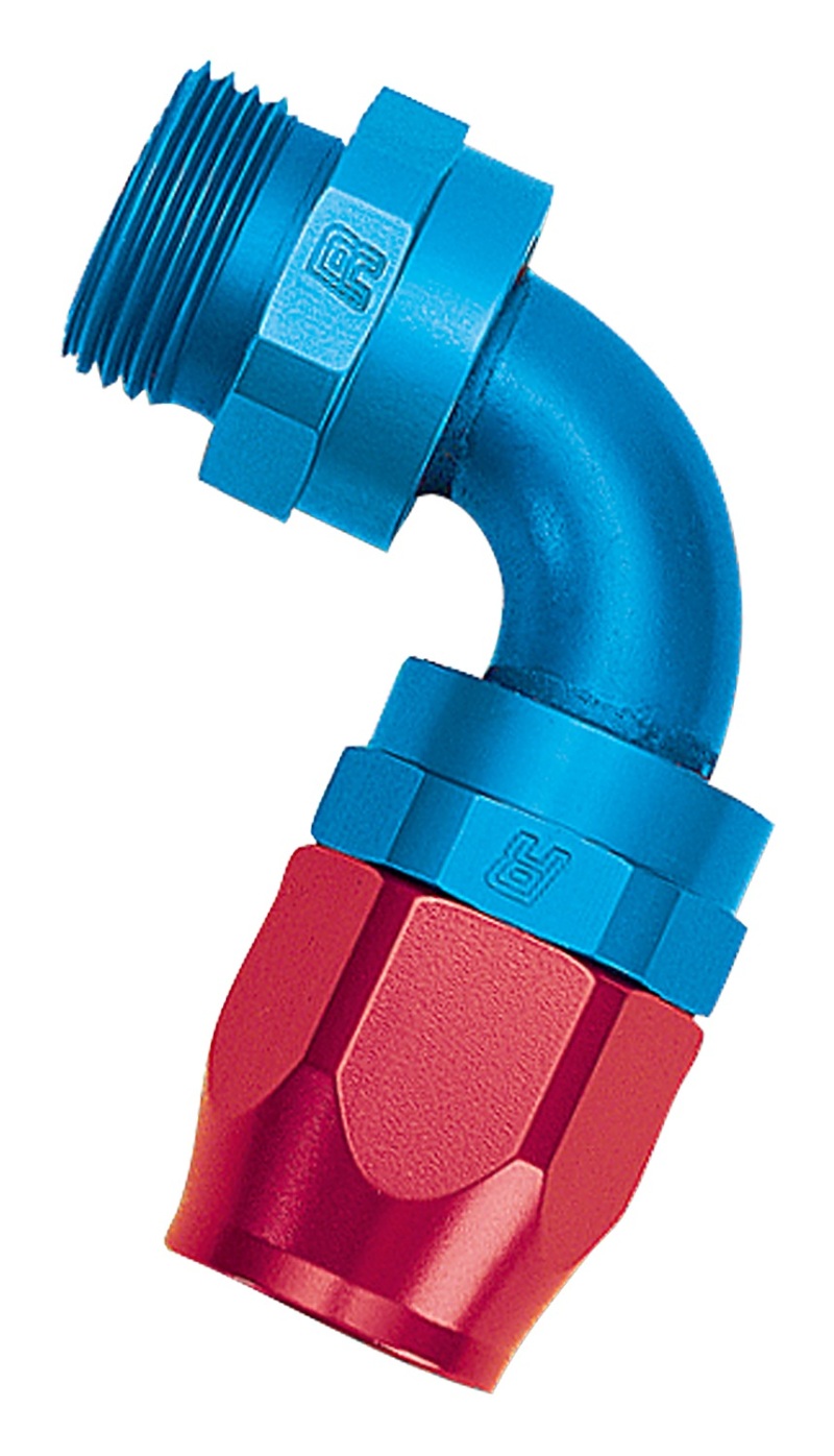 Russell Performance -12 AN Red/Blue 90 Deg Swivel Dry Sump Hose End (-12 Port 1-1/16in-12 Thread) thumbnail 5