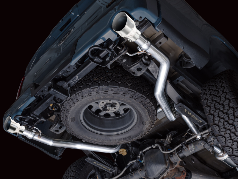 AWE Tuning 2021+ Ford F150 Tremor w/ Bumper Cutouts 0FG Resonated Cat-Back w/ Chrome Silver Tips