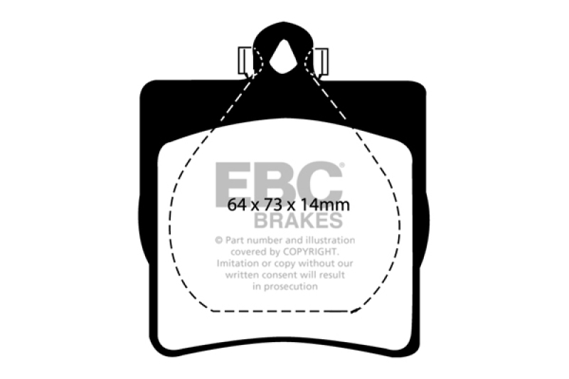EBC 03-08 Chrysler Crossfire 3.2 Greenstuff Rear Brake Pads thumbnail 2