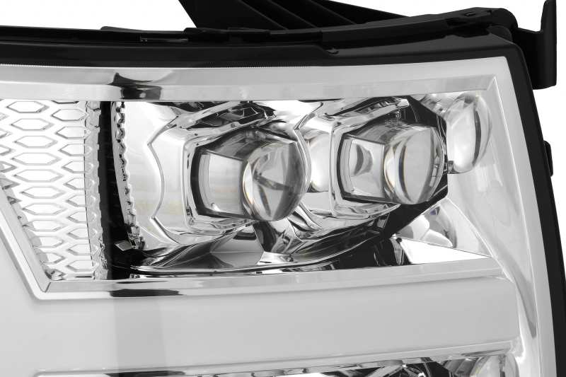 AlphaRex 07-13 Chevy 1500HD NOVA LED Proj Headlights Plank Style Chrm w/Activ Light/Seq Signal thumbnail 5