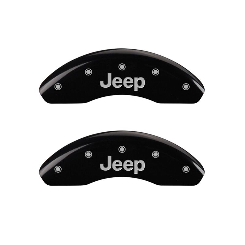 MGP 4 Caliper Covers Engraved Front & Rear JEEP Black finish silver ch thumbnail 6