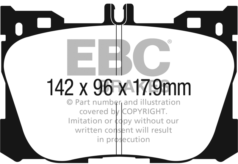 EBC 2019+ Mercedes-Benz CLS450 (C257) 3.0L Turbo Greenstuff Front Brake Pads thumbnail 2