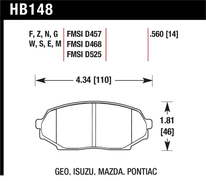 HAWK HT-10 Brake Pad Sets