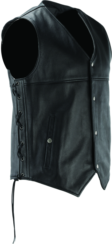 Kuryakyn Leather By River Road Old Skool Leather Vest Black - Large thumbnail 9