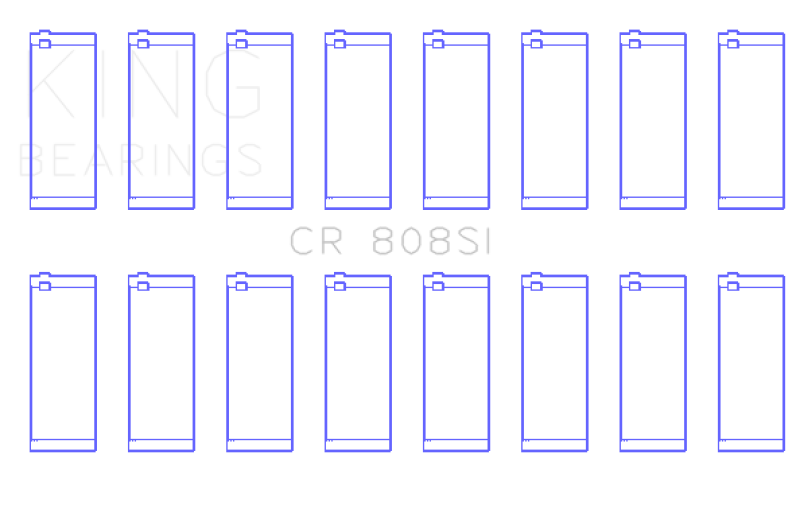 King Engine Bearings Chevrolet 369-502 GEN IV/V/VI (Size +0.60) Rod Bearing Set thumbnail 4