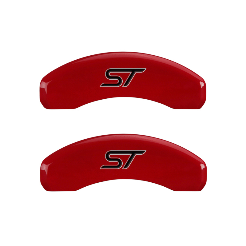 MGP 4 Caliper Covers Engraved Front & Rear No Bolts/St Red Finish Silver Char 2018 Ford Fusion thumbnail 4