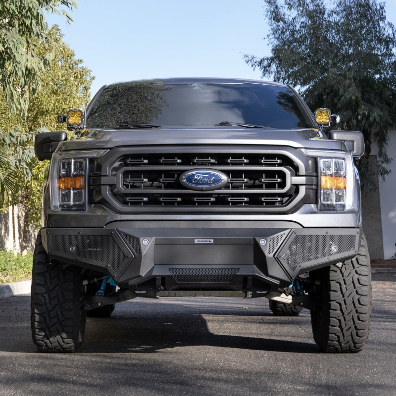Go Rhino 21-23 Ford F-150 (4dr) Element Front Bumper w/ Power Bar - Tex. Blk