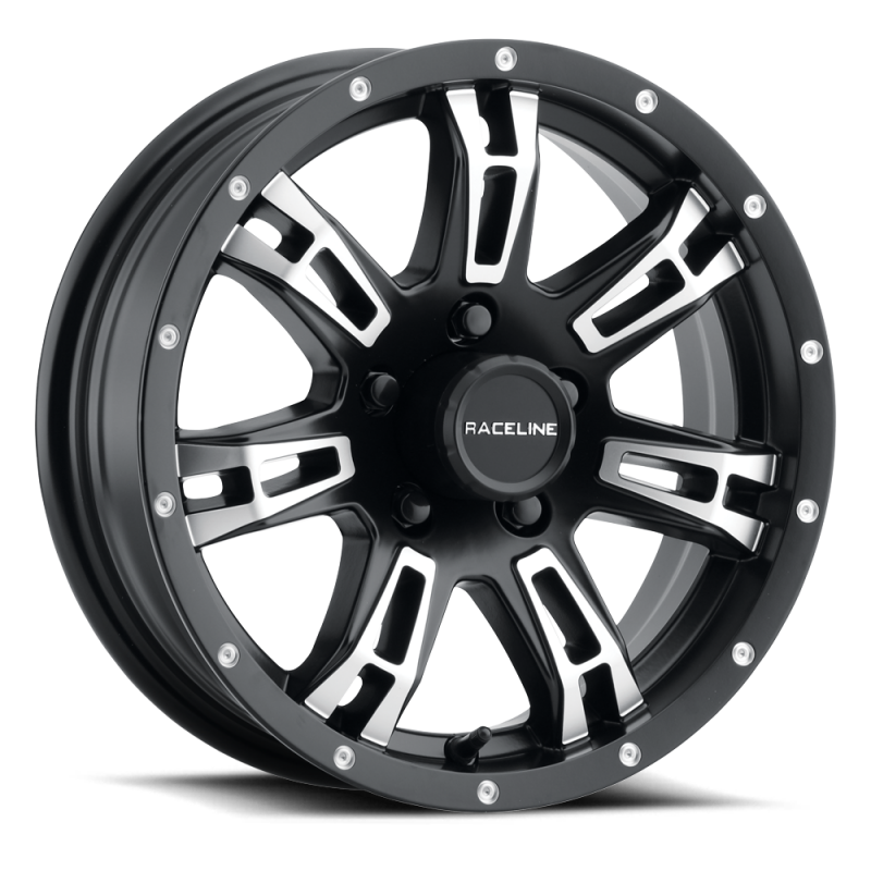 RACELINE 840 ARSENAL 16X6 8X165.1 0MM BLACK MACHINED WHEEL