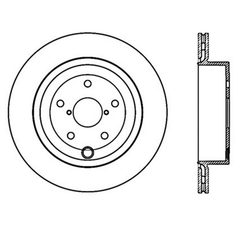 StopTech Power Slot 08-10 Subaru Impreza STi Rear Left Slotted Rotor thumbnail 2