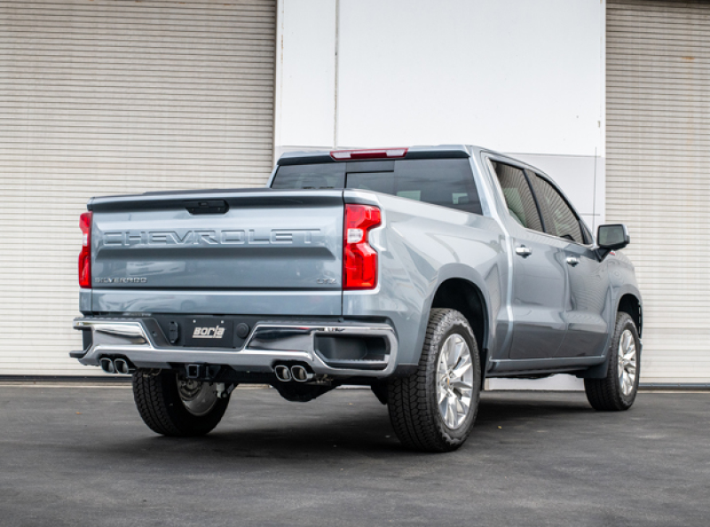 Borla 2019 Chevrolet Silverado 1500 6.2 w/ 147in WB 2.75in S-Type Catback Exhaust - Quad Square Tips thumbnail 2