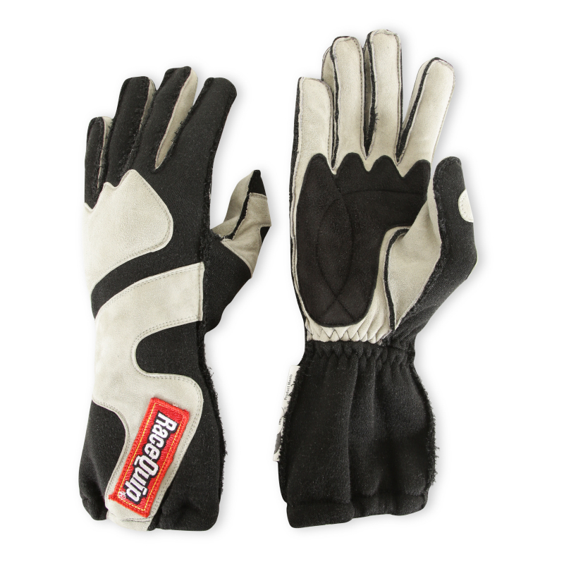 RaceQuip SFI-5 Gray/Black Large Outseam w/ Closure Glove thumbnail 4