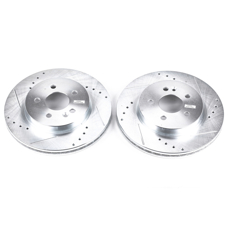 Power Stop 98-03 Mercedes-Benz ML320 Front Evolution Drilled & Slotted Rotors - Pair thumbnail 2