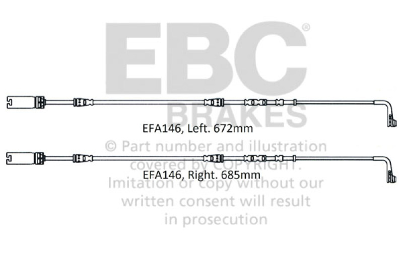 EBC 2008-2010 BMW M3 4.0L (E90) Front Wear Leads thumbnail 2