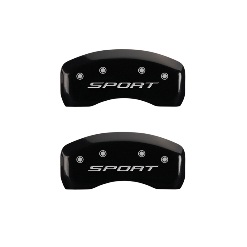 MGP 4 Caliper Covers Engraved Front & Rear 2015/Sport Black Finish Silver Char 2017 Ford Fusion thumbnail 5