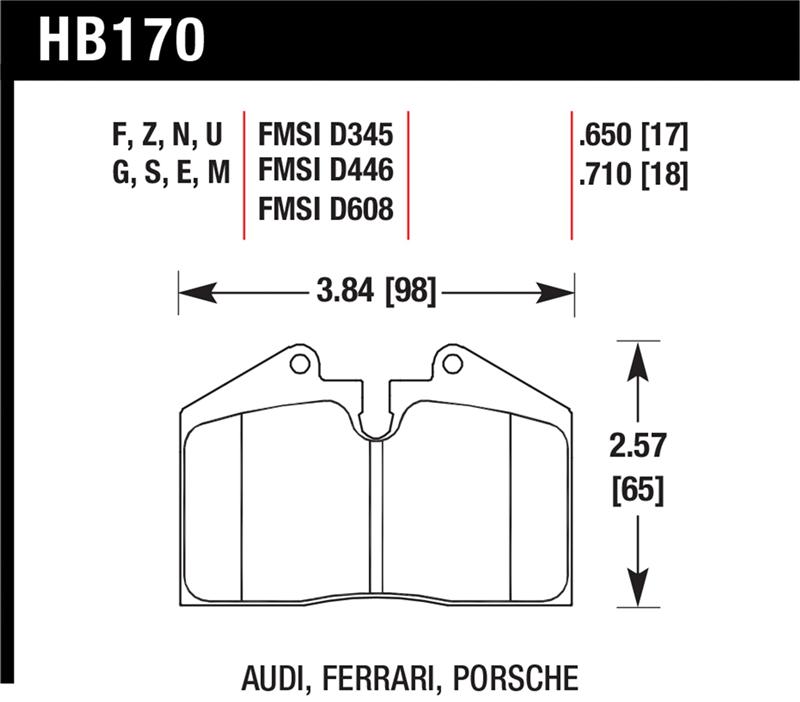 HAWK DTC-60 Brake Pad Sets