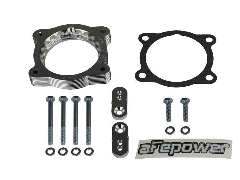 aFe 02-09 Chevrolet Trailblazer/ 02-09 GMC Envoy L6 4.2L Silver Bullet Throttle Body Spacer - Silver thumbnail 6