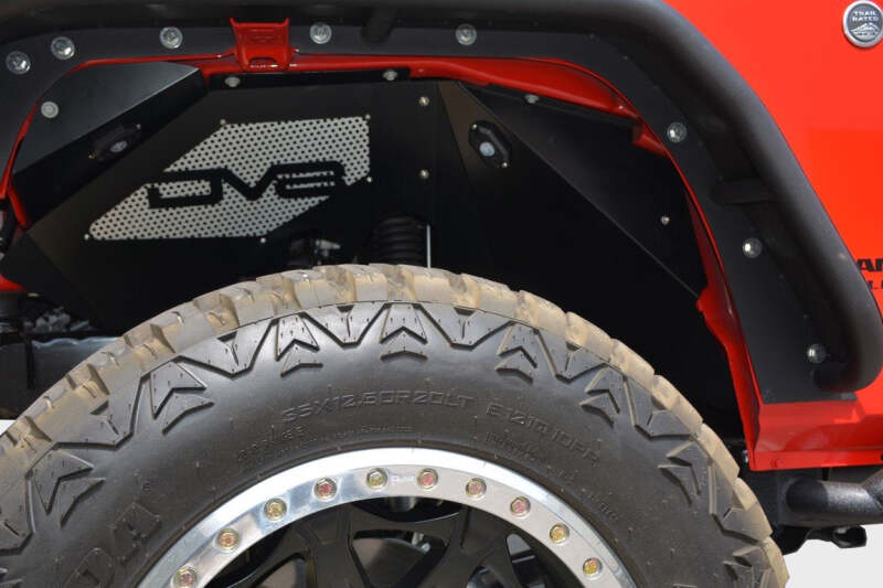 DV8 Offroad 07-18 Jeep Wrangler JK Front Aluminum Inner Fender - Black thumbnail 8