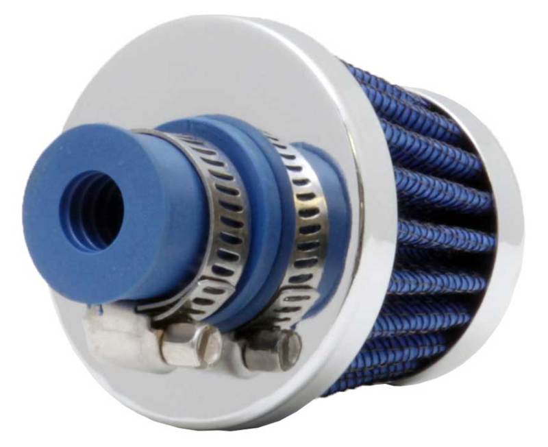 K&N 2in Base OD x .375in Flange ID x 1.75in H Rubber Base Crankcase Vent Filter - Blue thumbnail 6
