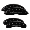 MGP 4 Caliper Covers Engraved Front & Rear Avalanche Black finish silver ch thumbnail 5