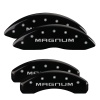 MGP 4 Caliper Covers Engraved Front & Rear Magnum Black finish silver ch thumbnail 8
