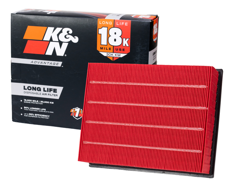 K&N Advantage Air Filter 18K Miles Audi A4/Rs4/S4 01-09 Seat Exeo 09-10 thumbnail 3