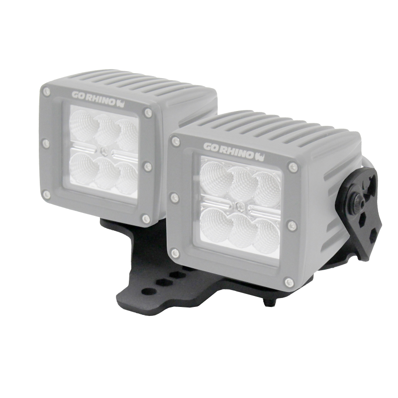 Go Rhino 18-20 Jeep Wrangler JL/JLU/Gladiator JT Light Mount - Two 3in Cubes thumbnail 4