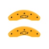 MGP Front set 2 Caliper Covers Engraved Front Bowtie Yellow finish black ch thumbnail 7