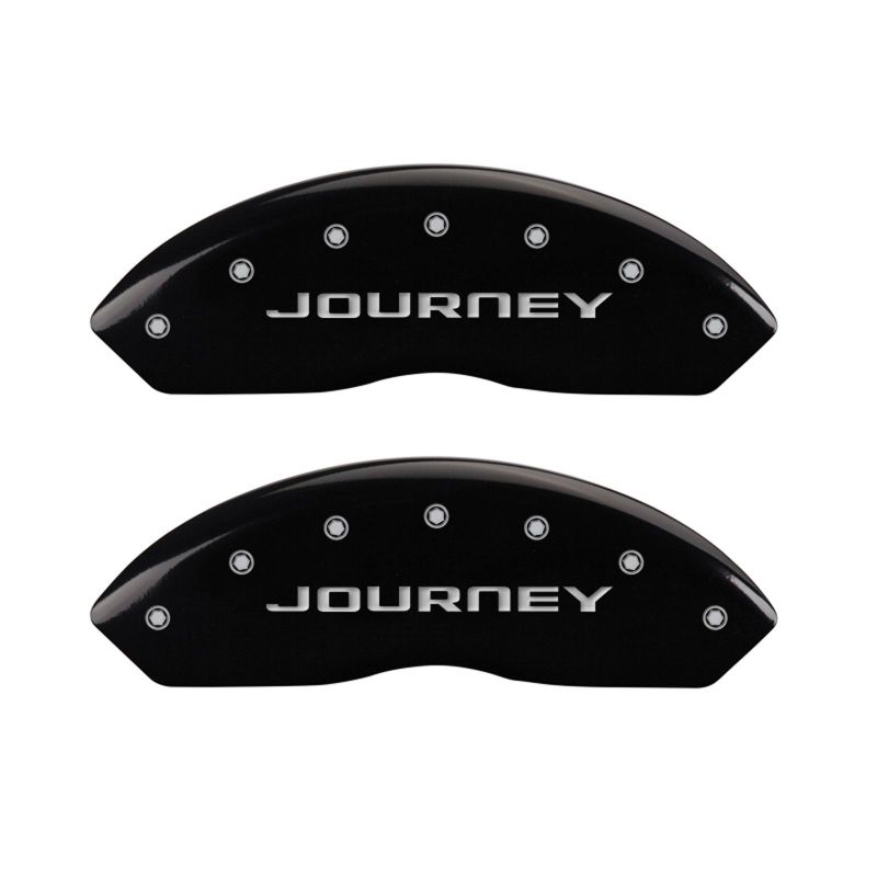 MGP 4 Caliper Covers Engraved Front & Rear With out stripes/Journey Black finish silver ch thumbnail 4