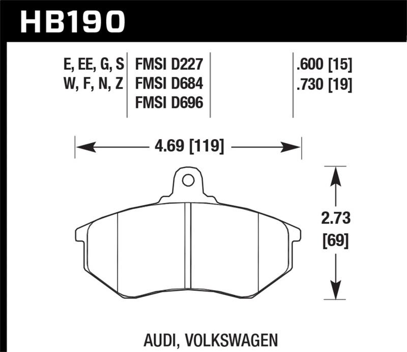 HAWK ER-1 Brake Pad Sets