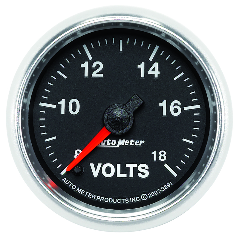 Autometer GS Series 2-1/16in Voltmeter 18V Electrical Gauge Full Sweep thumbnail 3
