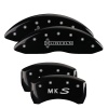MGP 4 Caliper Covers Engraved Front Lincoln Engraved Rear MKS Black finish silver ch thumbnail 8
