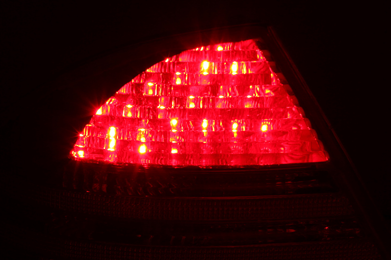 ANZO 2000-2005 Mercedes Benz S Class W220 LED Taillights Red/Clear thumbnail 9