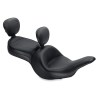 Mustang 11-19 Kawasaki Vulcan 1700, Vaquero Std Touring 1PC Seat w/Driver and Pass Backrest - Black thumbnail 5