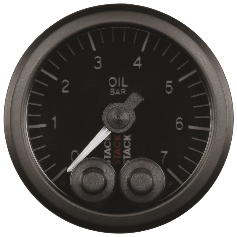 Autometer Stack 52mm 0-7 Bar M10 Male Pro-Control Oil Pressure Gauge - Black thumbnail 3