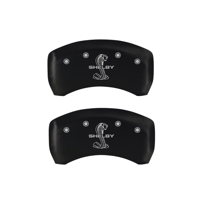 MGP 4 Caliper Covers Engraved Front Shelby Engraved Rear Tiffany Snake Red finish silver ch thumbnail 9