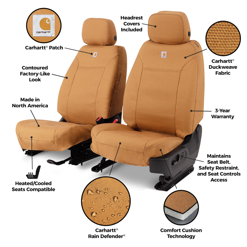Covercraft 24-26 Toyota Grand Highlander Carhartt PrecisionFit Custom Second Row Seat Covers thumbnail 4