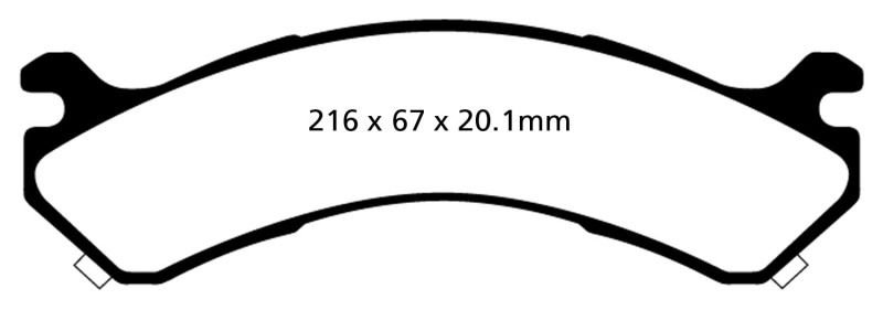 EBC 01-05 Chevrolet Silverado 3500 (2WD) Yellowstuff Rear Brake Pads thumbnail 2