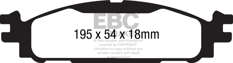 EBC 11-12 Ford Flex 3.5 Greenstuff Front Brake Pads thumbnail 3