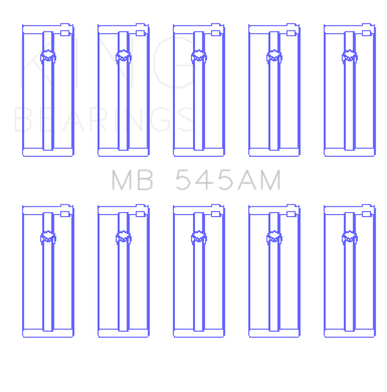 King Engine Bearings Ford N4A/Ne/L/N/Jcc/Lcj/Lse (Size +0.50mm) Main Bearing Set thumbnail 3