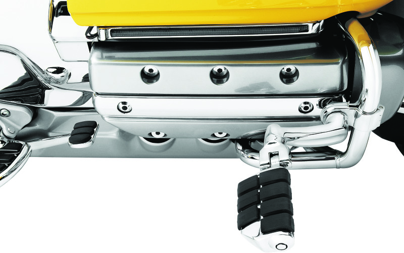 Kuryakyn Longhorn Highway Pegs 7980 Foot Pegs, Highway, Dually Style, Steel, Chrome, Mounts, 1 in. Magnum Quick Clamps, Kit thumbnail 4
