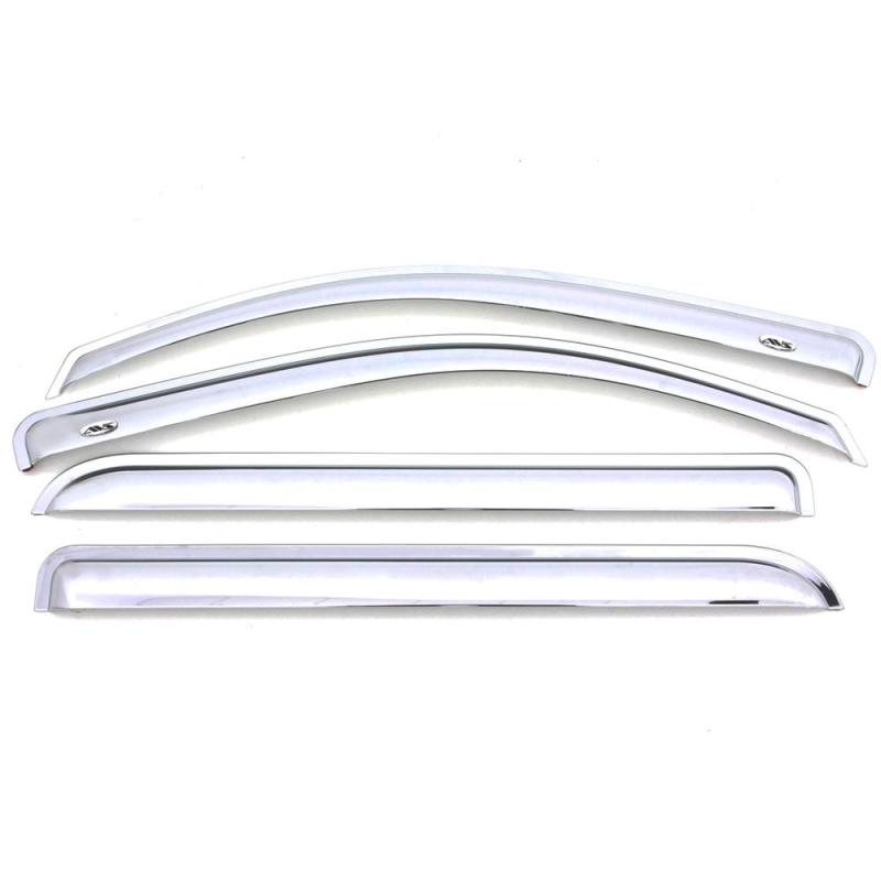 AVS 07-16 GMC Acadia Ventvisor Outside Mount Front & Rear Window Deflectors 4pc - Chrome thumbnail 5