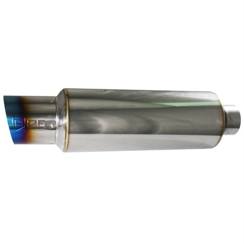 Injen 3.00 Universal Muffler w/Titanium burnt rolled Tip and stainless steel resonated inner wall thumbnail 2