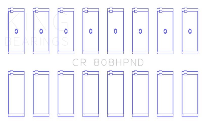 King Chevrolet BBC 369-502 Gen IV, V, VI (Size 010) Performance Connecting Rod Bearing Set - 8 thumbnail 4