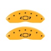 MGP 2 Caliper Covers Engraved Front Bowtie Yellow Finish Black Char 1999 Chevrolet Tahoe thumbnail 7