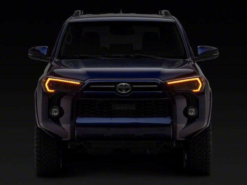 Raxiom 14-24 Toyota 4Runner CXR Series LED Headlights with Amber DRL- Black Housing- Clear Lens thumbnail 6