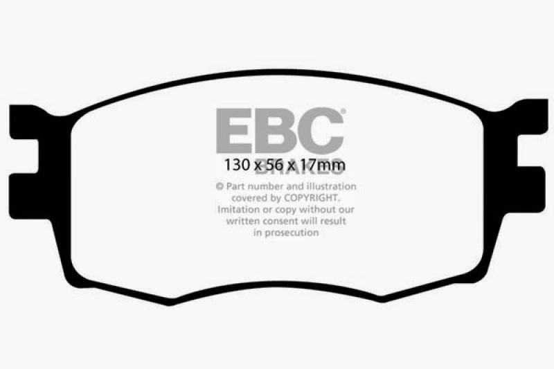 EBC 06-11 Hyundai Accent 1.6 Redstuff Front Brake Pads thumbnail 2