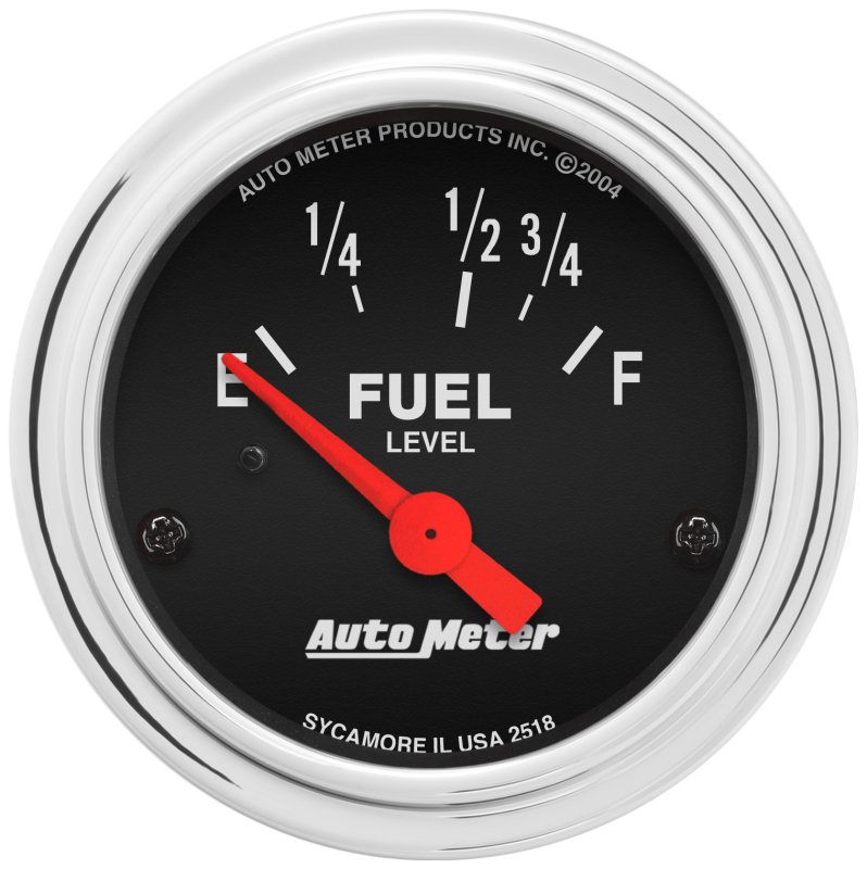 AutoMeter Gauge Fuel Level 2-1/16in. 16 Ohm(e) to 158 Ohm(f) Elec Traditional Chrome thumbnail 4