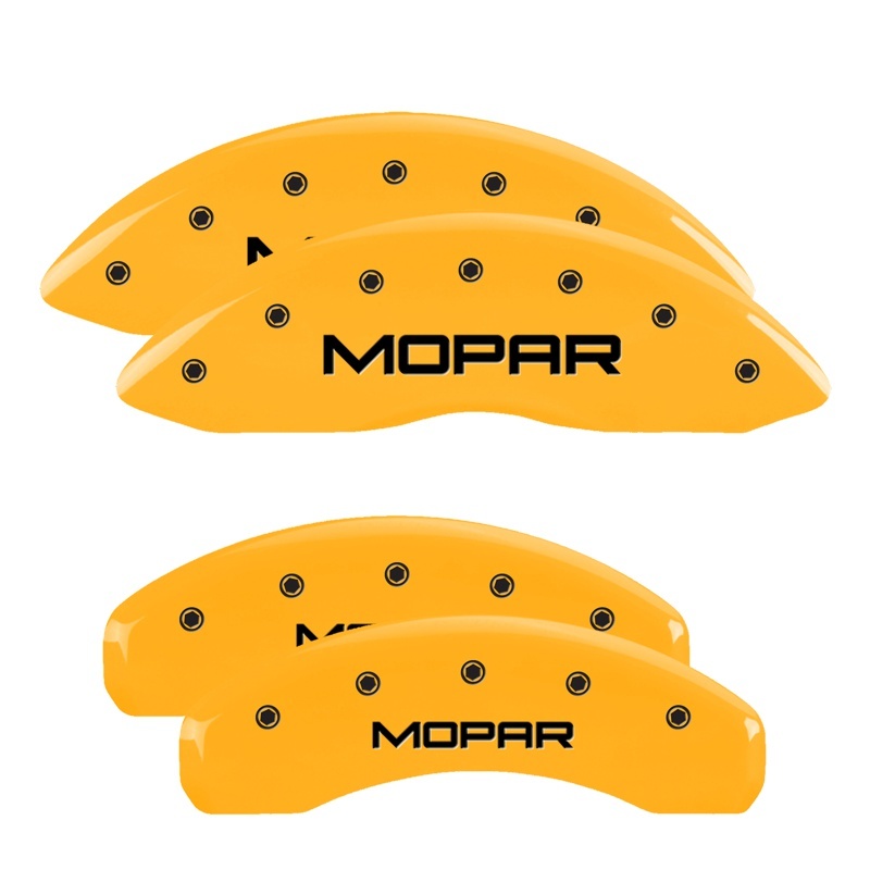 MGP 4 Caliper Covers Engraved Front & Rear MGP Yellow Finish Black Char 2016 Buick Cascada thumbnail 8