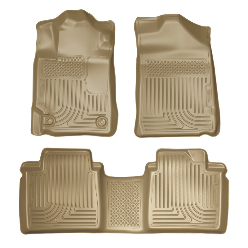 Husky Liners 07-11 Toyota Camry (All) WeatherBeater Combo Tan Floor Liners (One Piece for 2nd Row) thumbnail 2